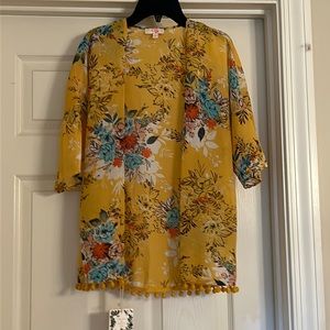 Sheer open front top. Great for layering | coverup | Unworn